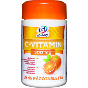 VitaPlus 1x1 Vitaday C-vitamin 500mg rágotabletta narancs 60x