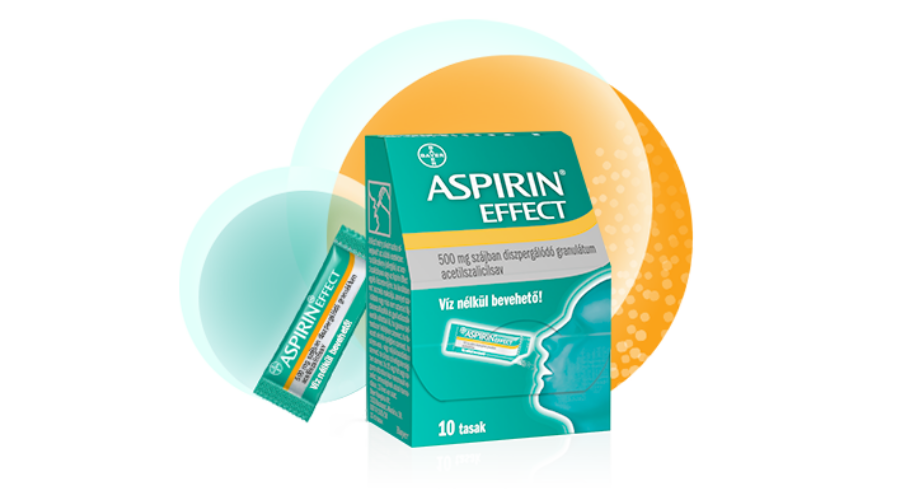 Aspirin Effect 500 mg szájban oldódó granulátum 10x..